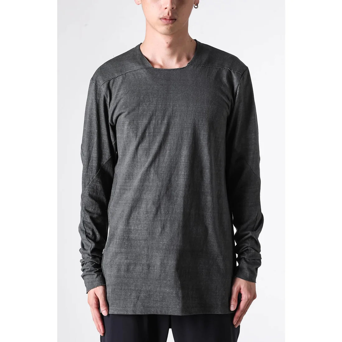 Fade Green Long Sleeve Truriami Cotton Jersey T-shirt