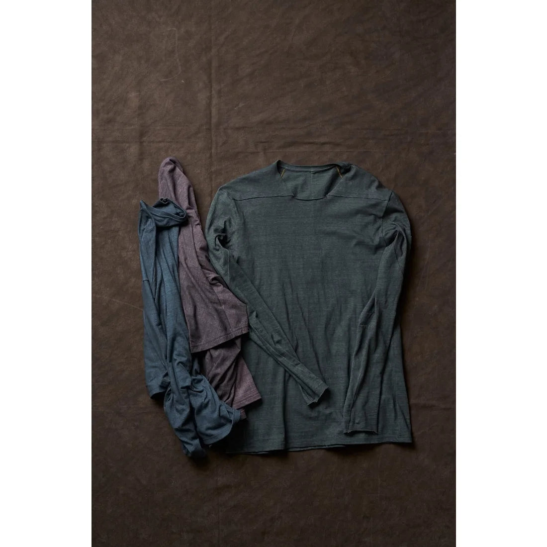 Fade Green Long Sleeve Truriami Cotton Jersey T-shirt