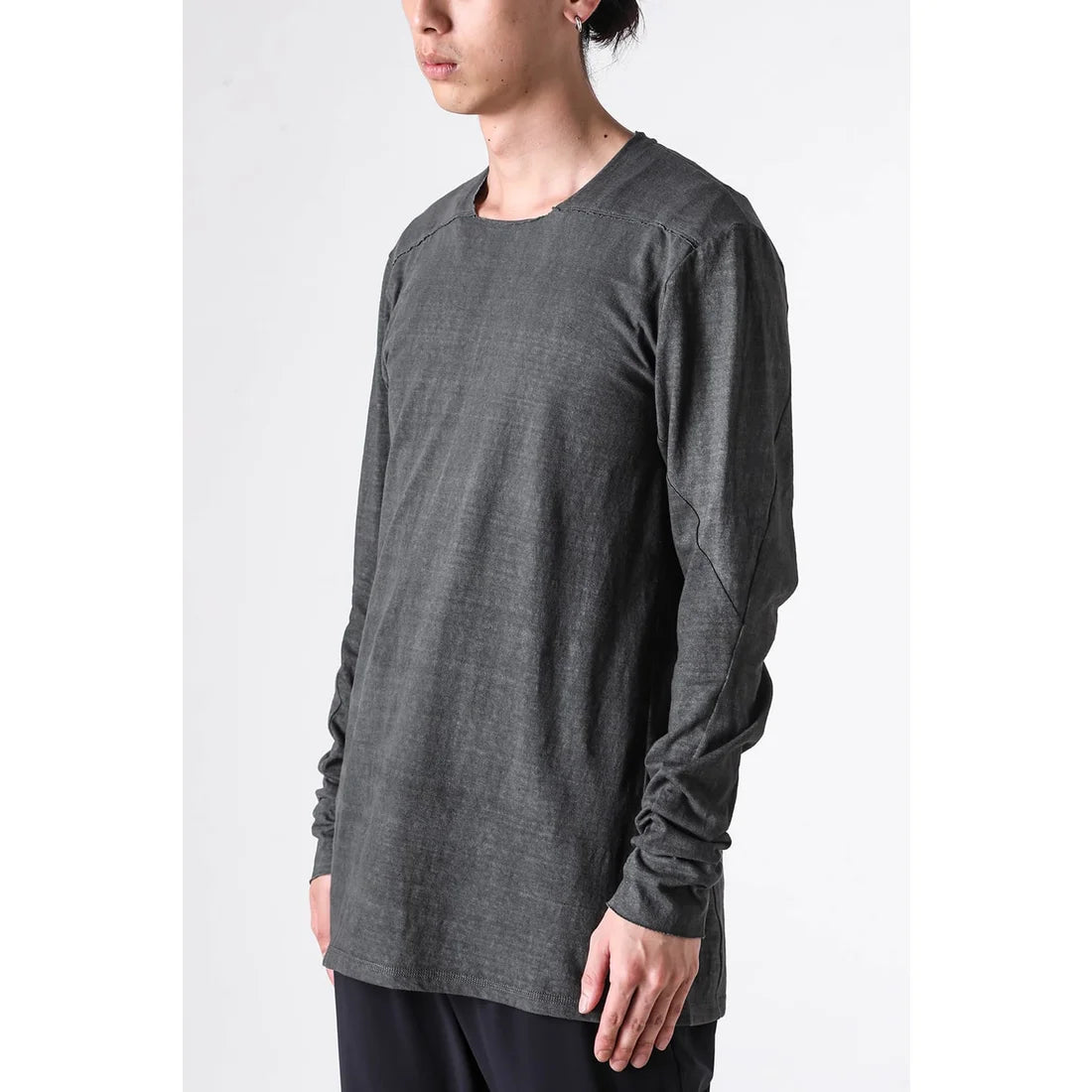 Fade Green Long Sleeve Truriami Cotton Jersey T-shirt