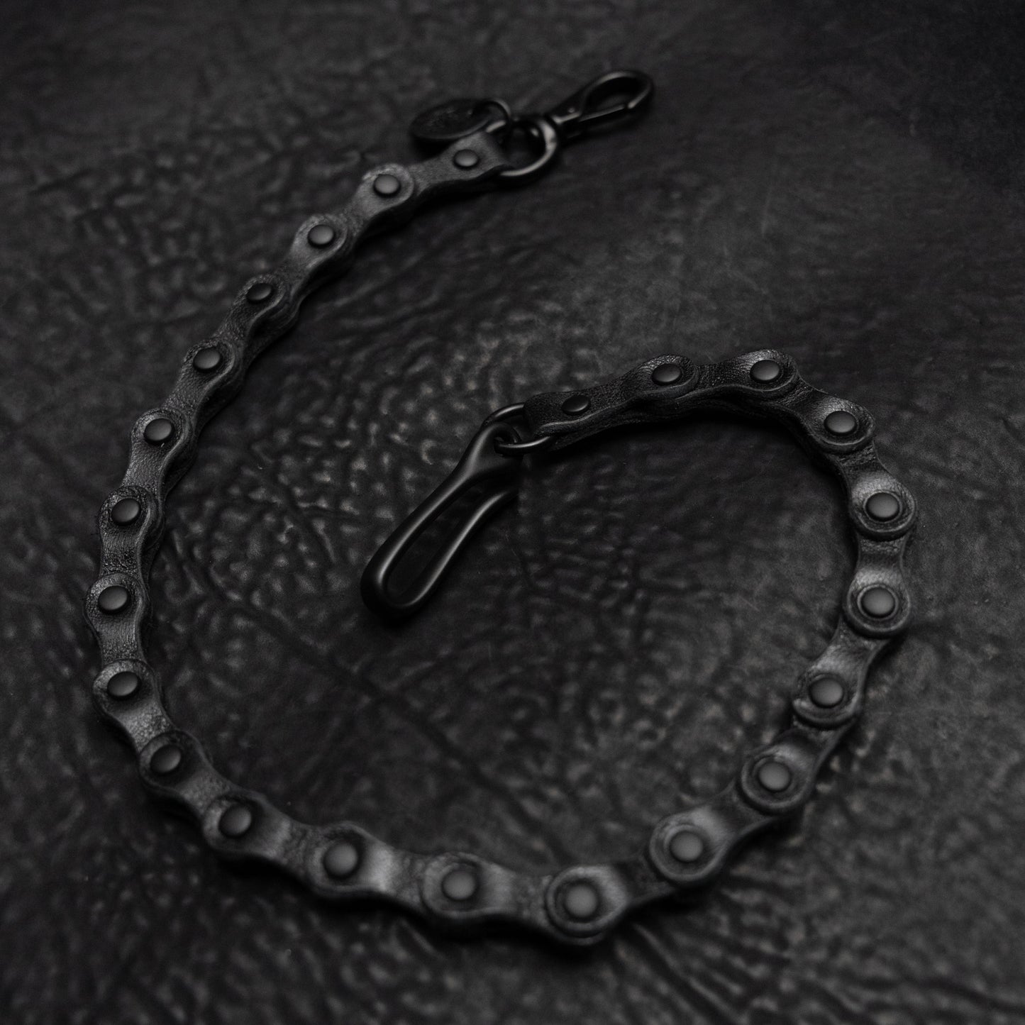Black Horween Horsehide Leather Bike Chain