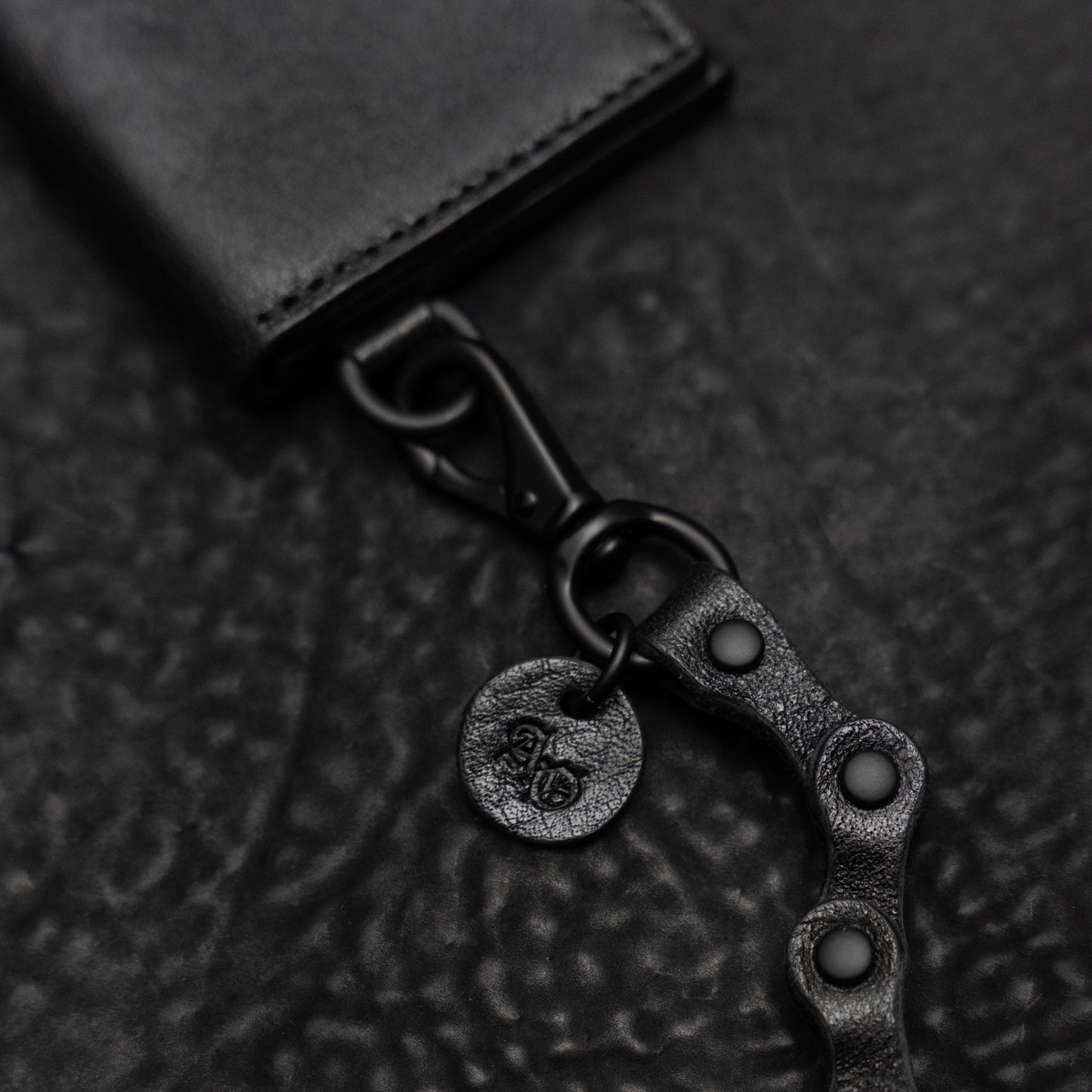 Black Horween Horsehide Leather Bike Chain
