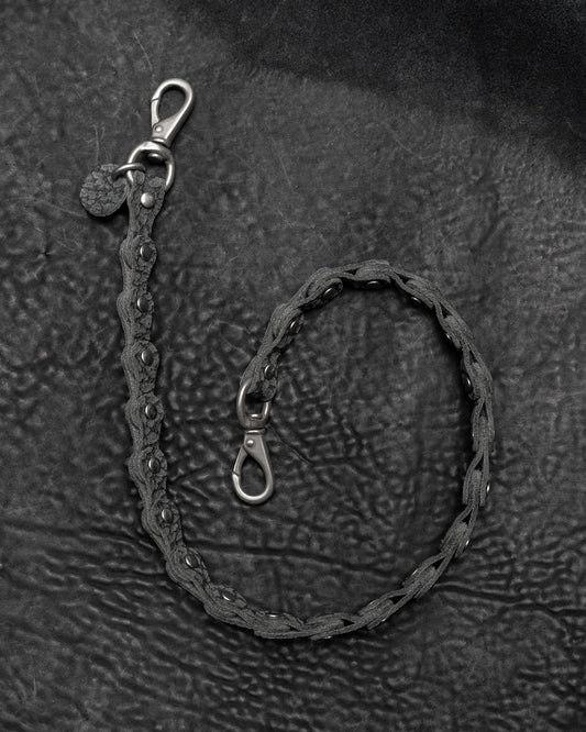 Grey Elephant Texture Leather Bike Chain