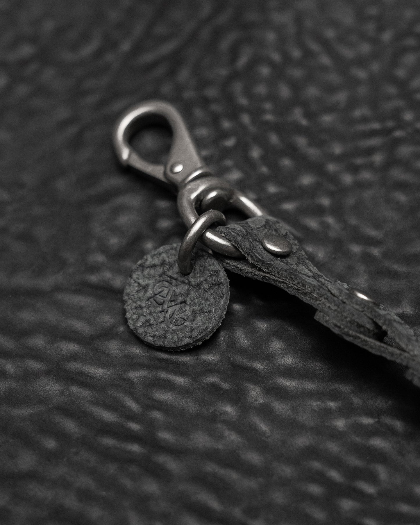 Grey Elephant Texture Leather Bike Chain