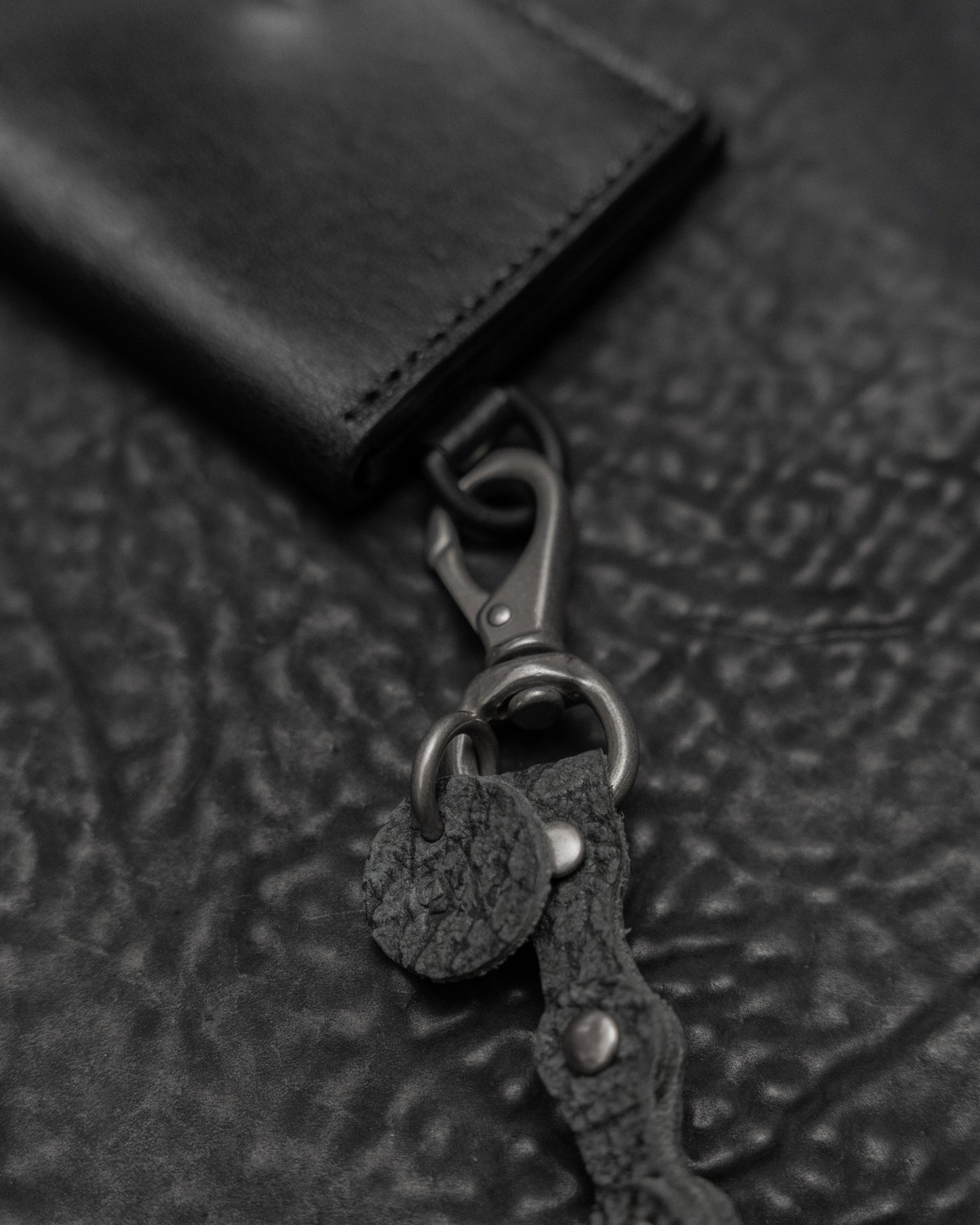 Grey Elephant Texture Leather Bike Chain