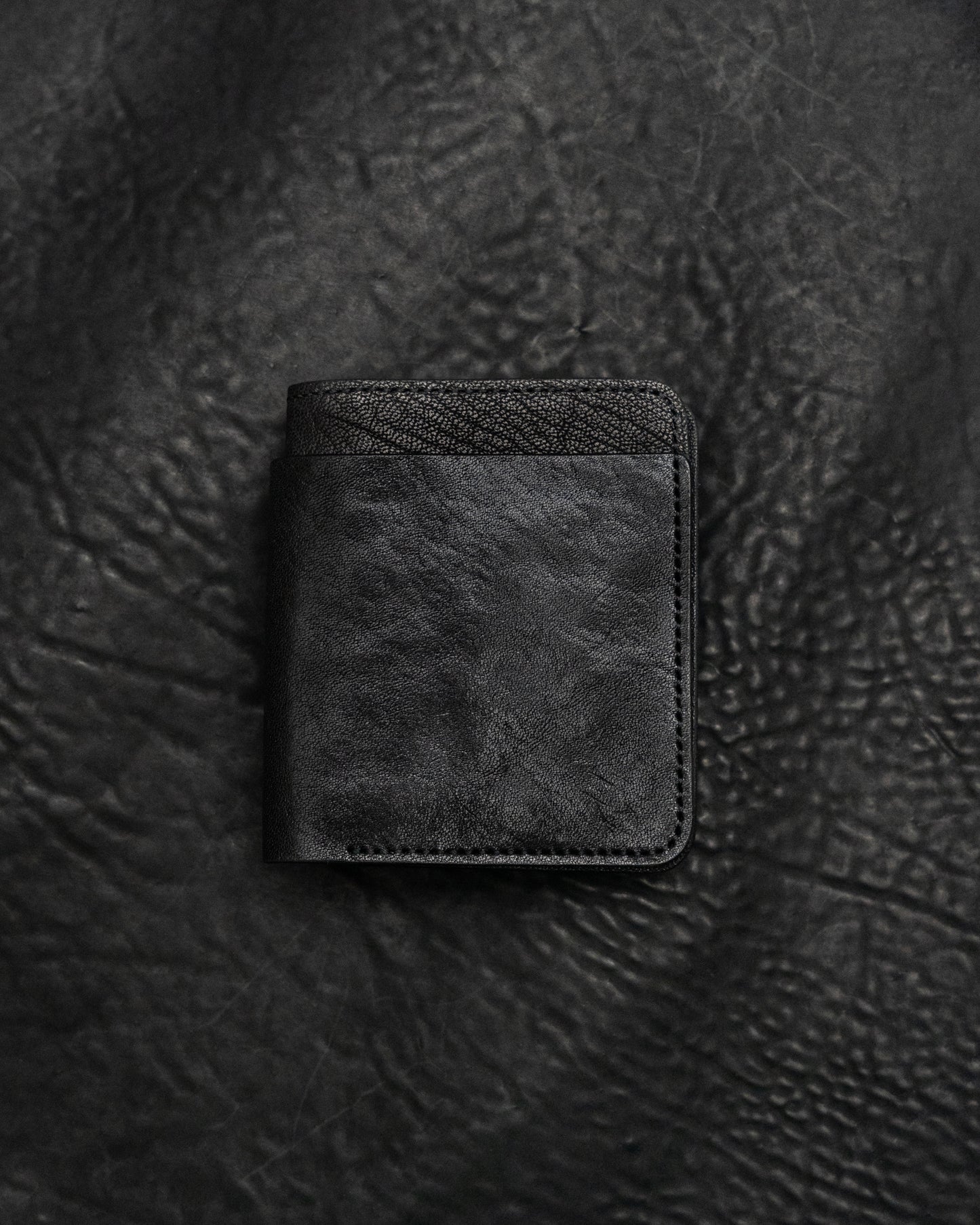 Black Horse Leather Double Bifold Wallet