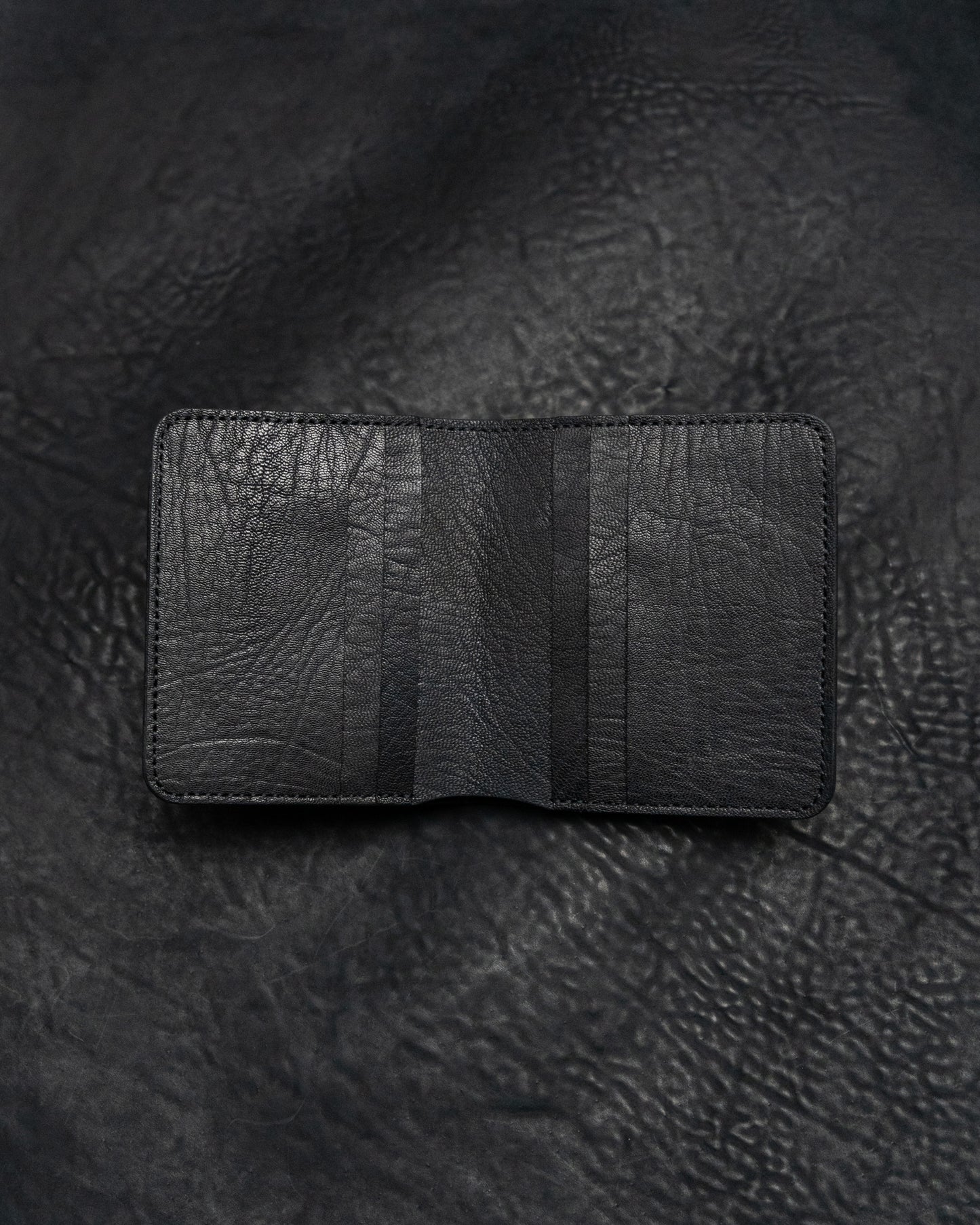 Black Horse Leather Double Bifold Wallet