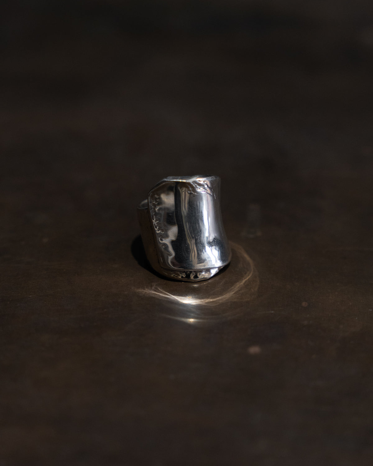 Old Polish Sterling Silver Primitive Wrap Ring