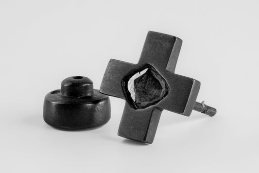 Plus Earring 0.2 CT Diamond Slab12mm 1035-2-KA+DIA