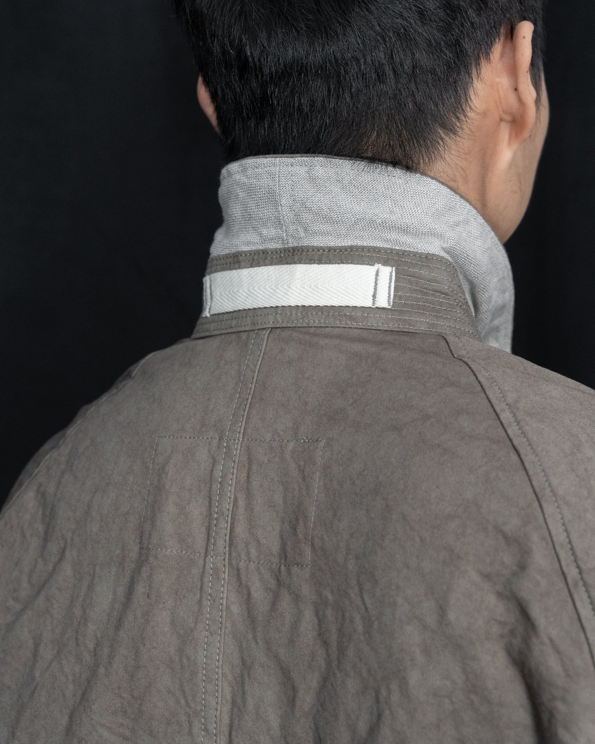 Dust Cotton Twill Balmacaan Coat