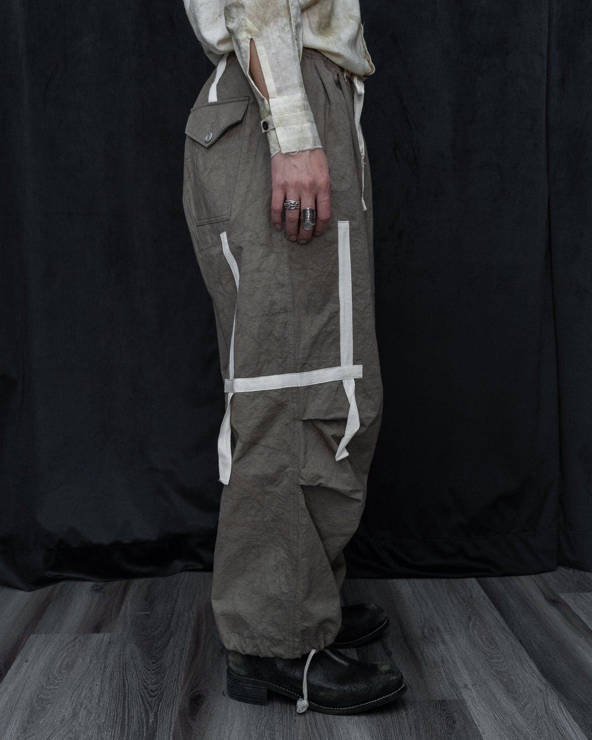 Dust Cotton Twill Military Drawstring Pant