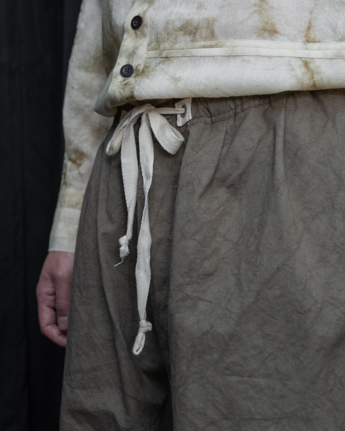 Dust Cotton Twill Military Drawstring Pant