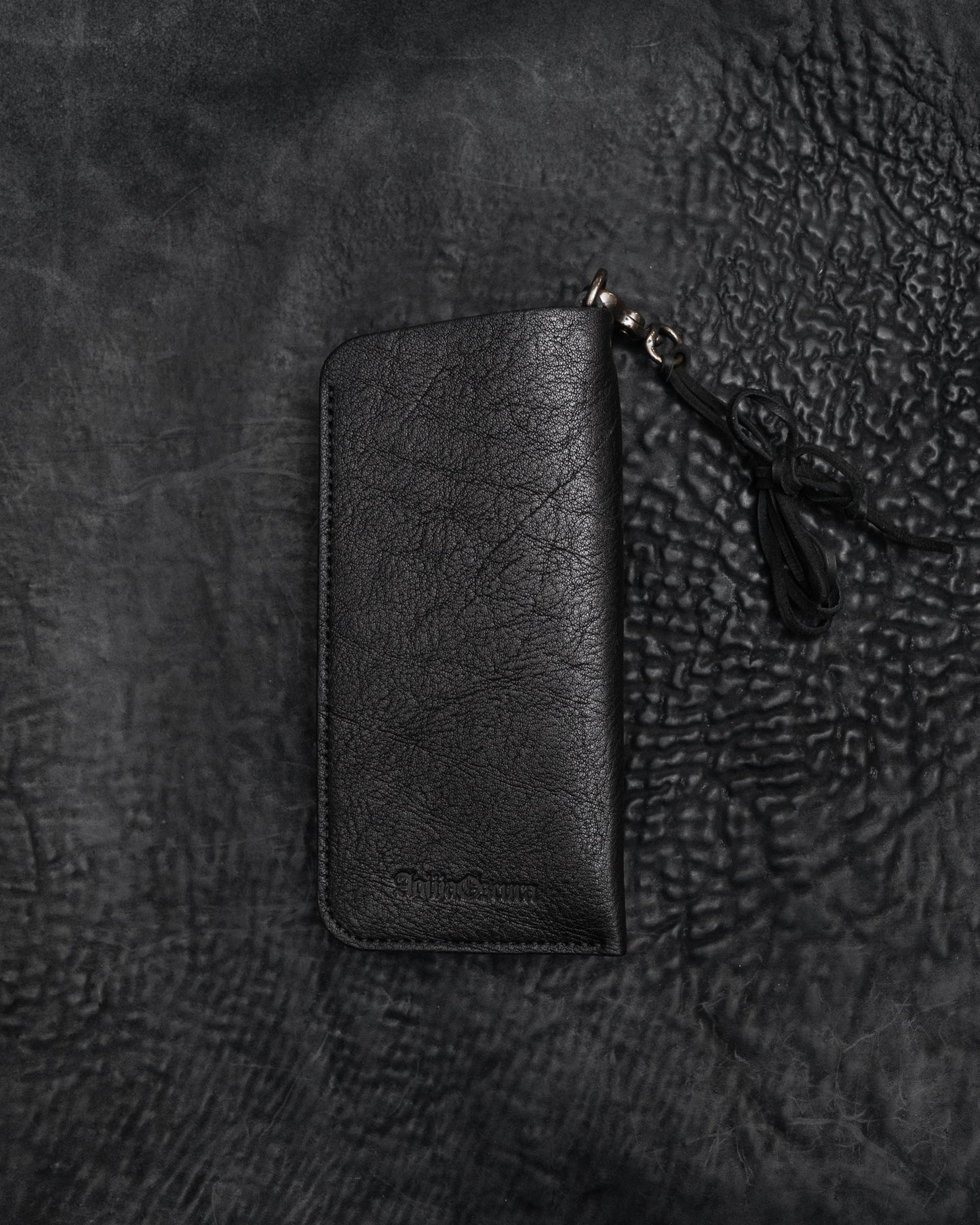 Black Japanese Bovine Kinich 2 Eyewear Pouch