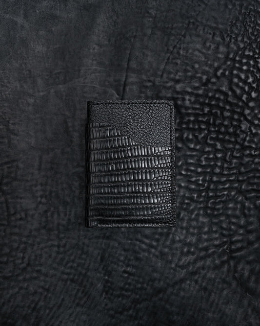 Black Lizard + Goat Angulo Card Case