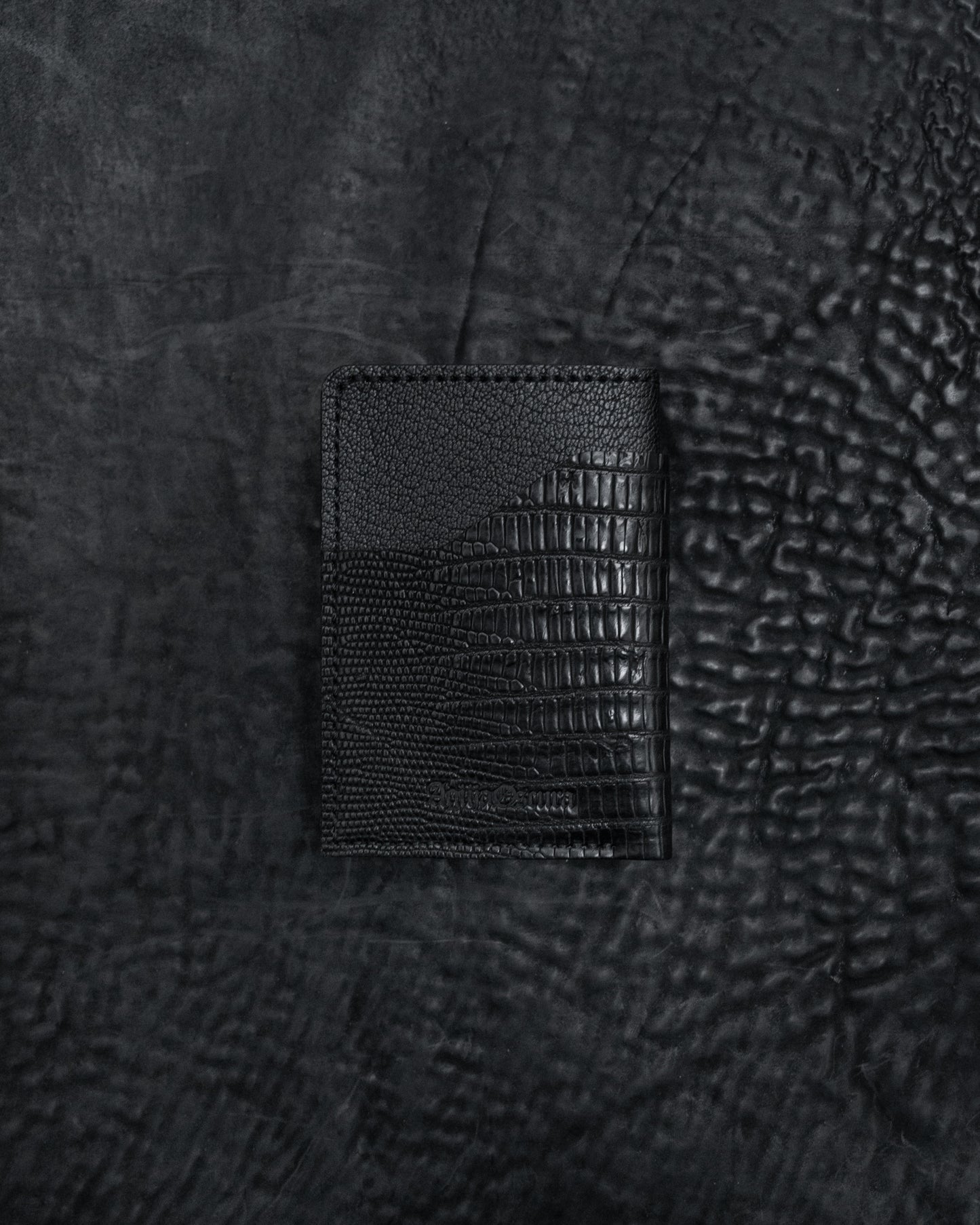 Black Lizard + Goat Angulo Card Case