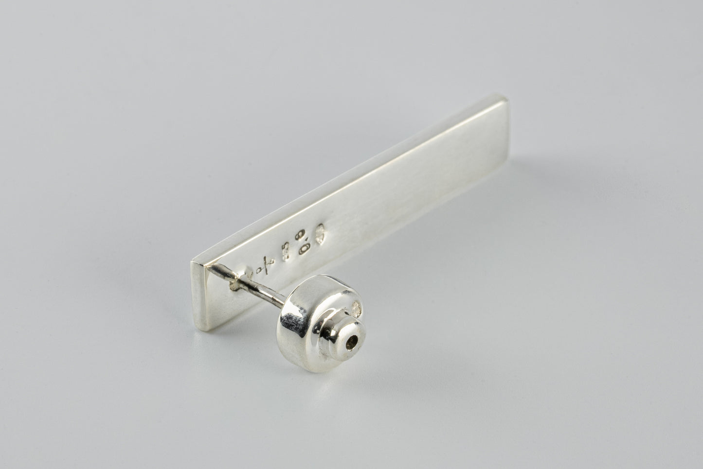 Plate Earring 0.6 CT 6 Diamond Slabs 34mm 1135-2-PA+DIA