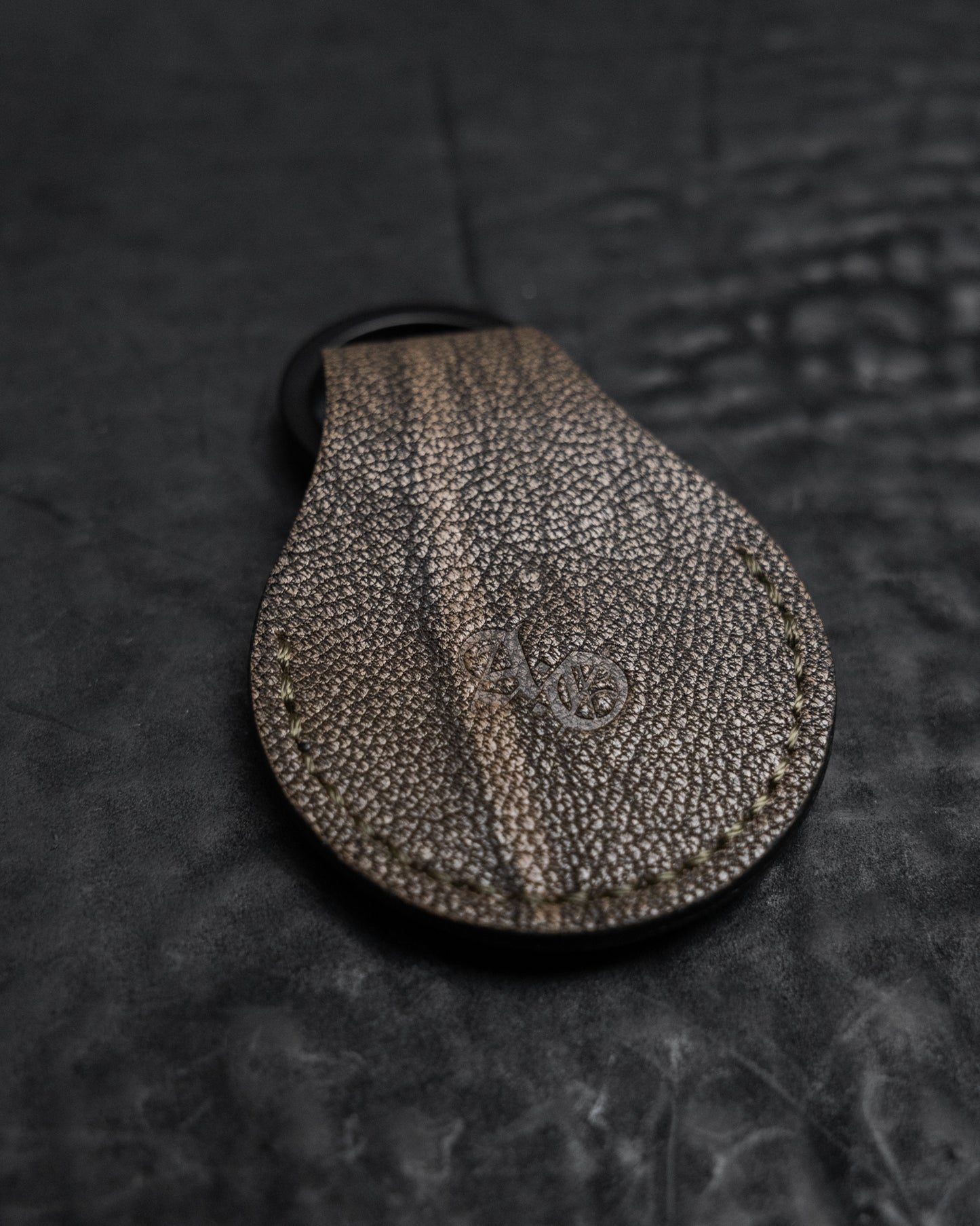 Grey French Goatskin RUTA Airtag Holder