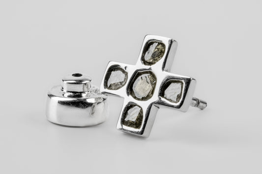 Plus Earring Mega Pavé 12mm 1135-11-PA+DIA