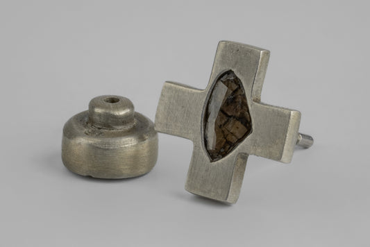 Plus Earring 0.2 CT Diamond Slab 12mm 1035-2-DA+DIA