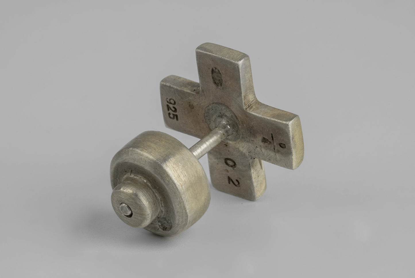 Plus Earring 0.2 CT Diamond Slab 12mm 1035-2-DA+DIA