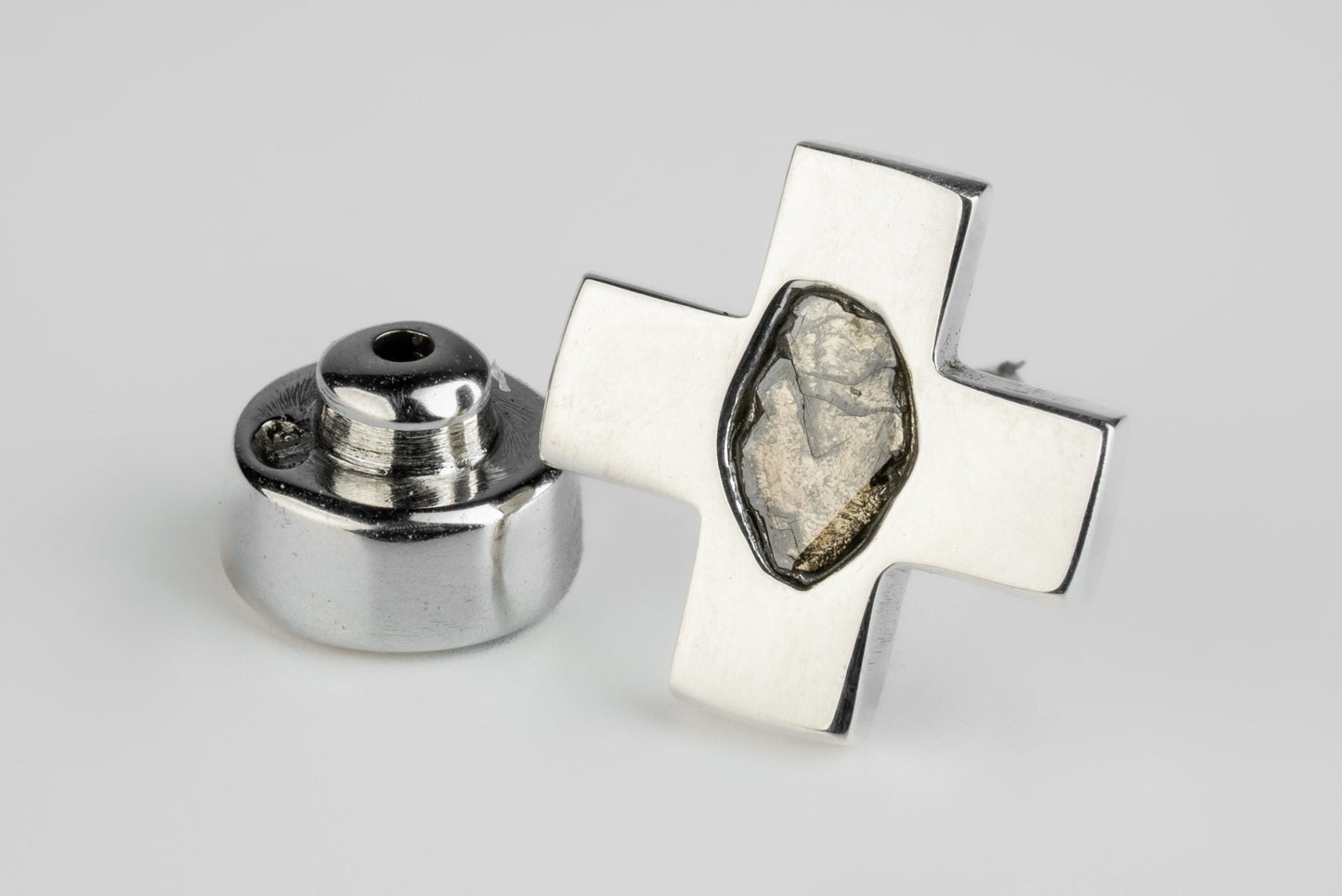 Plus Earring 0.2 CT Diamond Slab12mm 1035-2-PA+DIA