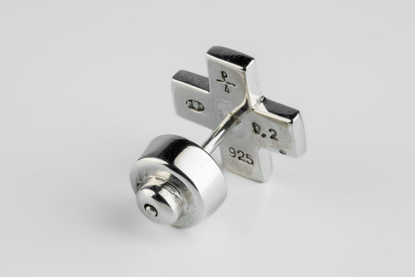 Plus Earring 0.2 CT Diamond Slab12mm 1035-2-PA+DIA