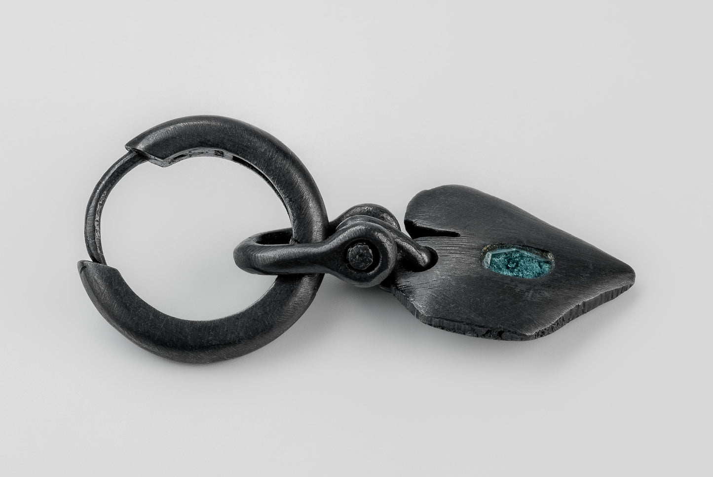 Jazz's Solid Heart Earring (Extra Small, 0.1 CT, Blue Diamond Slabs, KA+BDIA) Z2335-3-KA+BDIA