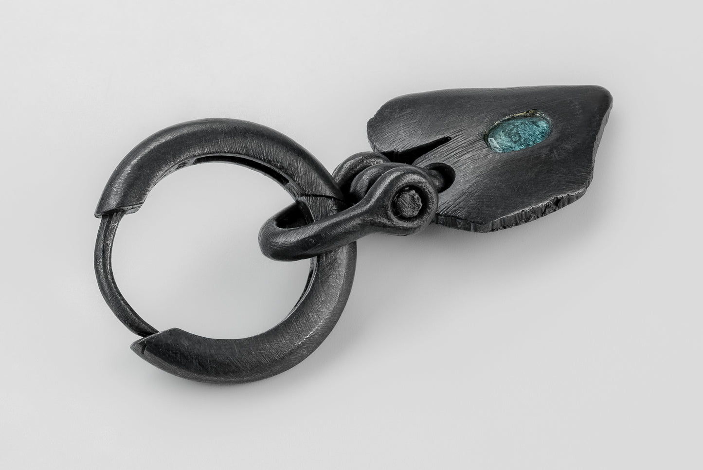 Jazz's Solid Heart Earring (Extra Small, 0.1 CT, Blue Diamond Slabs, KA+BDIA) Z2335-3-KA+BDIA