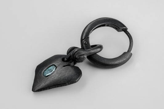 Jazz's Solid Heart Earring (Extra Small, 0.1 CT, Blue Diamond Slabs, KA+BDIA) Z2335-3-KA+BDIA