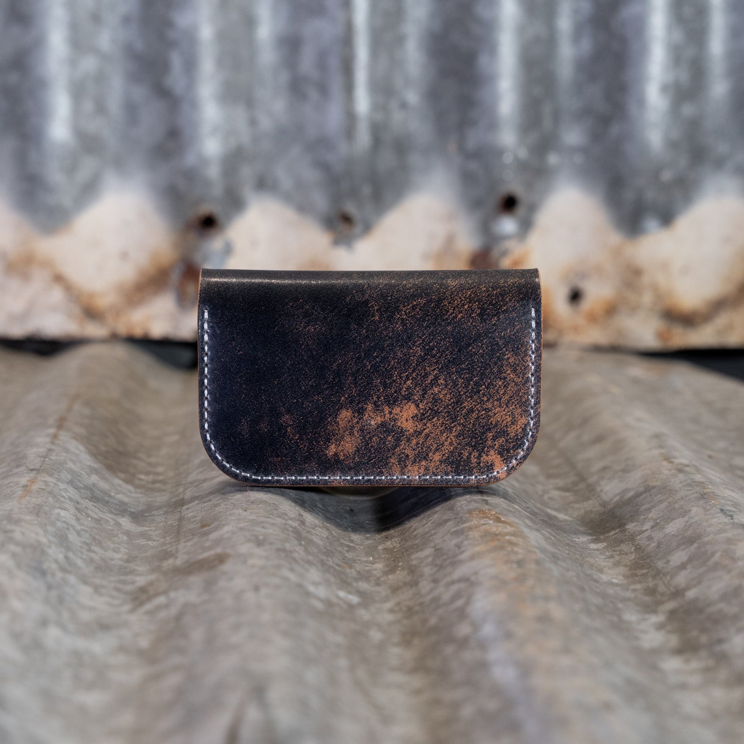 Shell Cordovan Balam Snap Card Holder