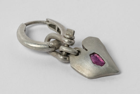 Jazz's Solid Heart Earring (Extra Small, 0.2 CT, Ruby Slice, DA+RUB) Z2335-2-DA+RUB