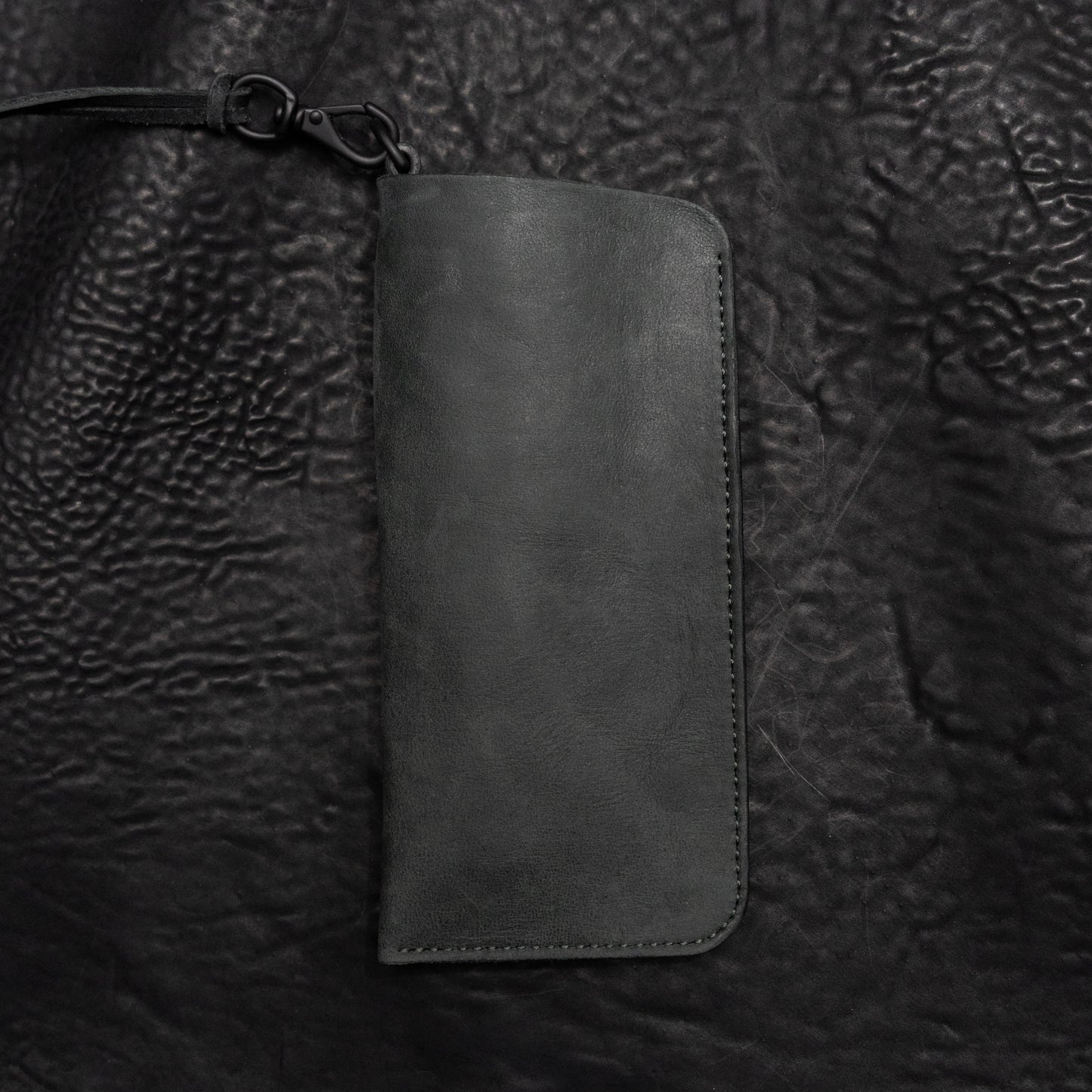 Anthracite Wild Thing Horsehide Leather Kinich II Eyewear Pouch