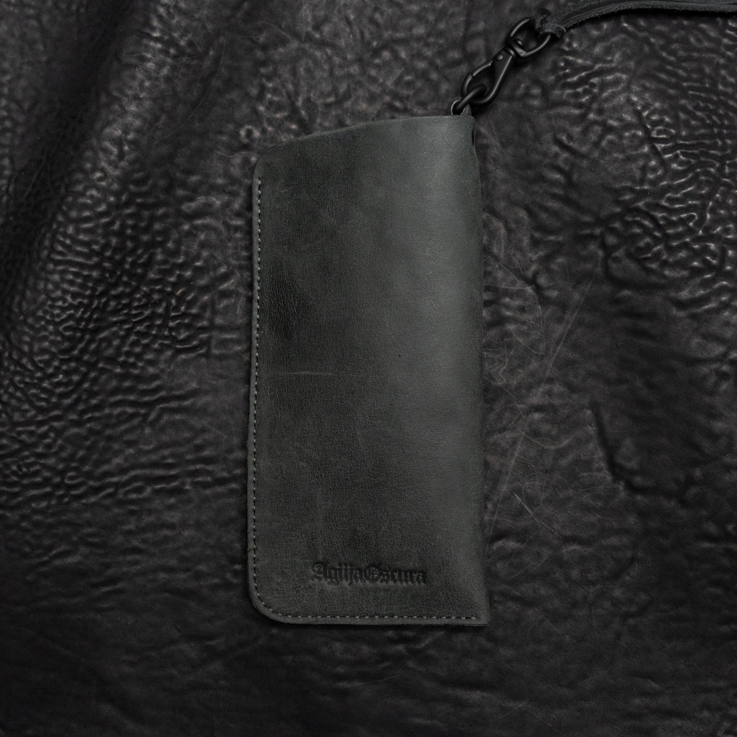 Anthracite Wild Thing Horsehide Leather Kinich II Eyewear Pouch