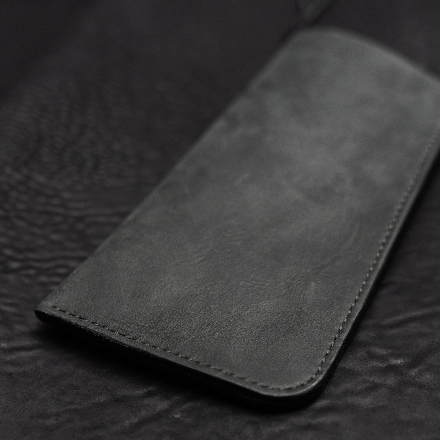 Anthracite Wild Thing Horsehide Leather Kinich II Eyewear Pouch