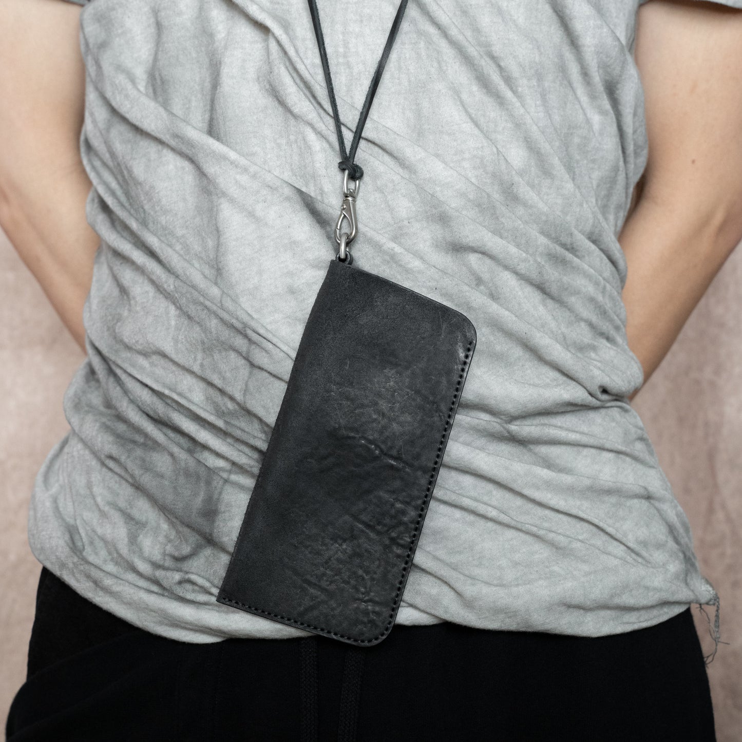 Black Culatta Horse Leather Kinich II Eyewear Pouch