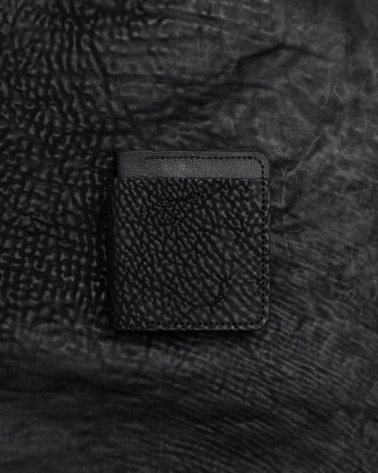 Black Culatta Horse Leather Double Bifold