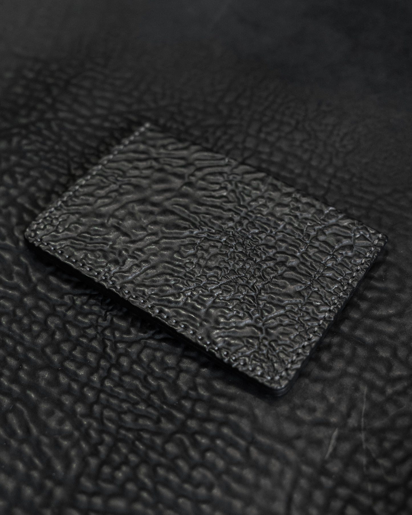 Black Culatta Horse Leather Luz Card Holder