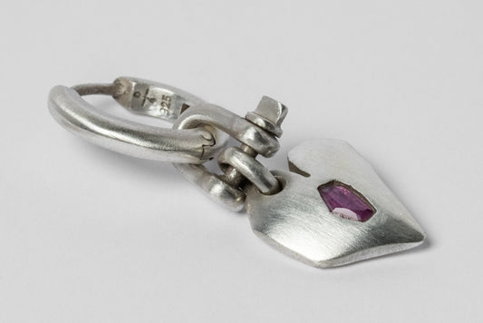 Jazz's Solid Heart Earring (Extra Small, 0.2 CT, Ruby Slice, MA+RUB) Z2335-2-MA+RUB