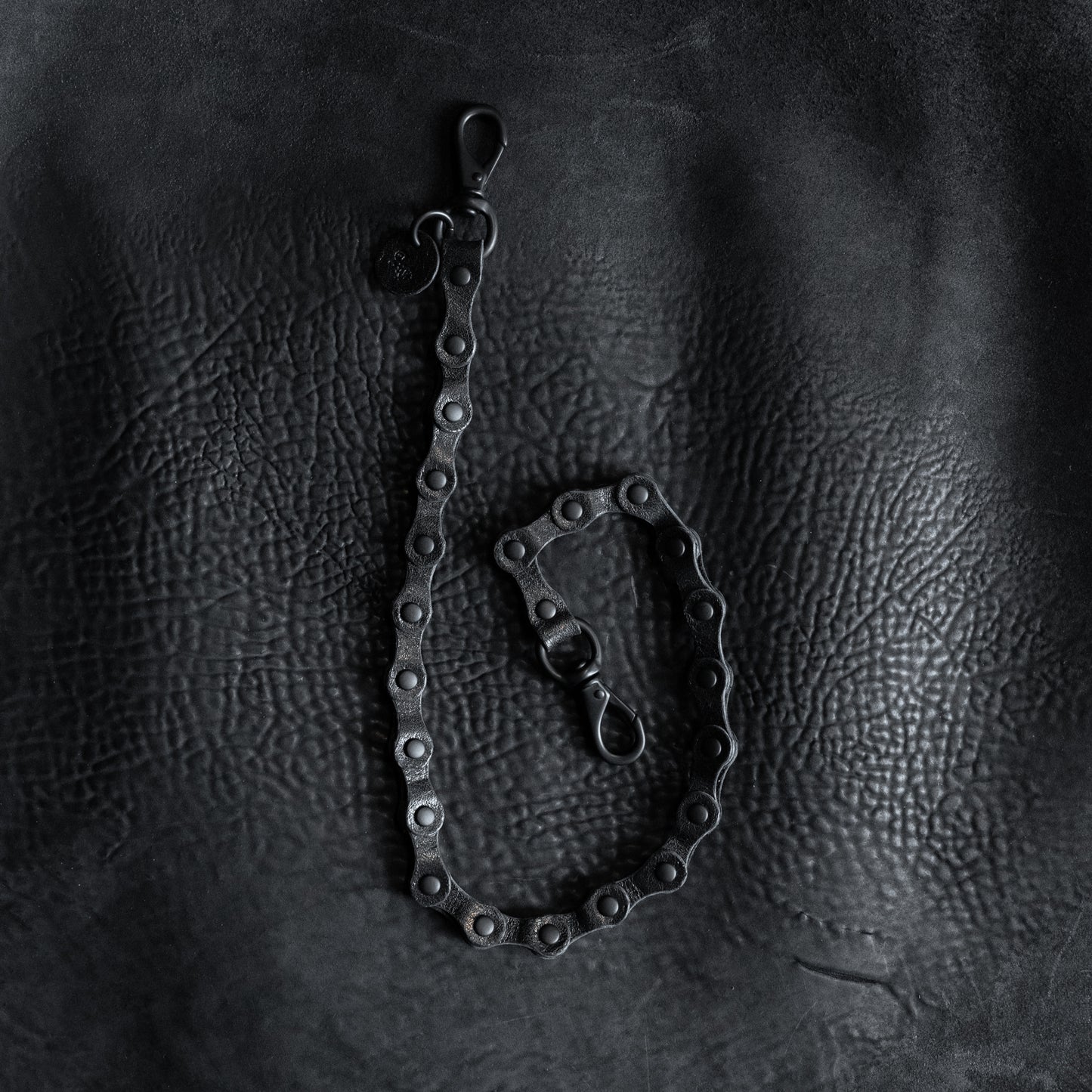 Black Horween Horsehide Leather Bike Chain