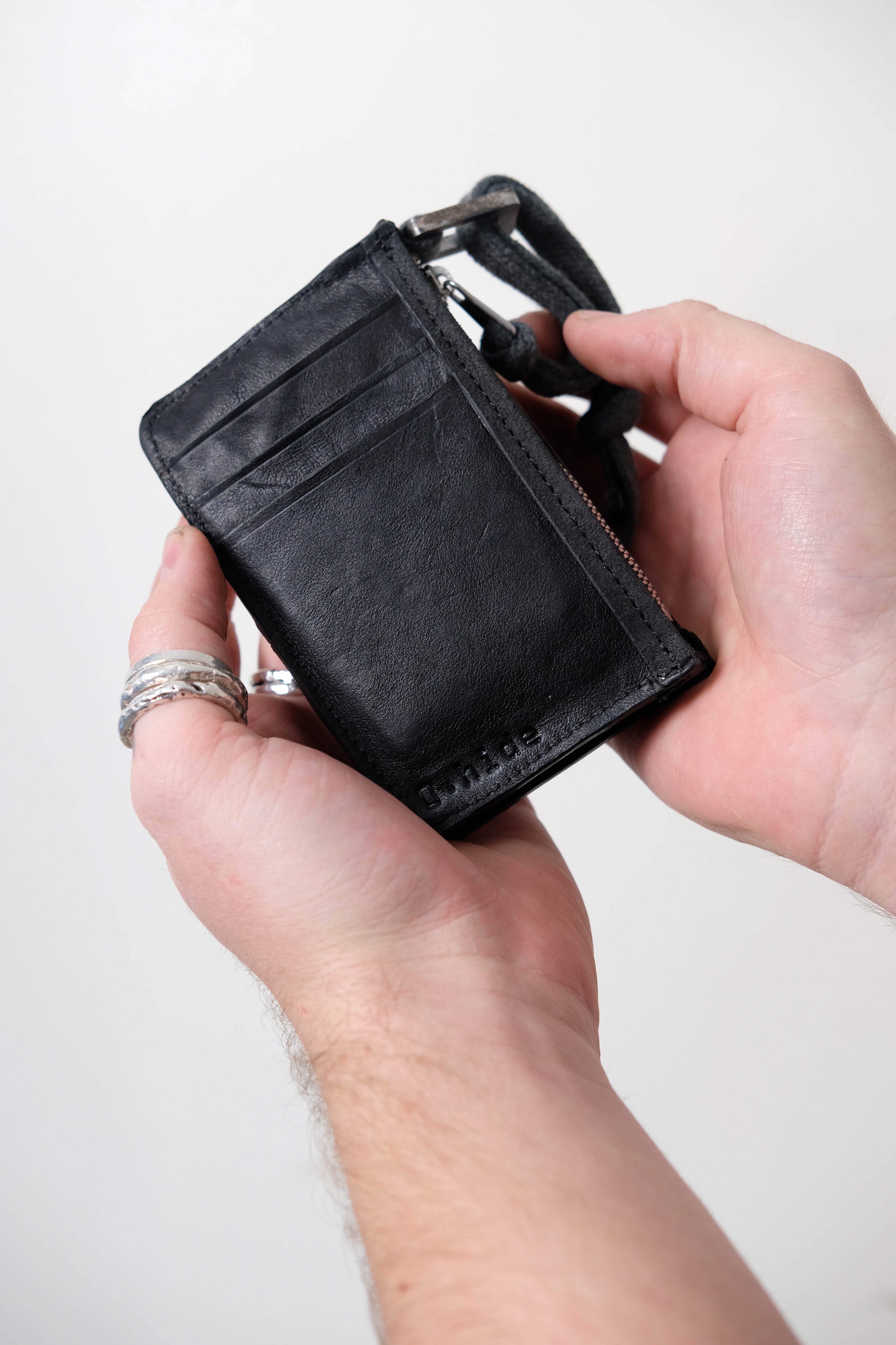Black Kangaroo Leather Compact Wallet – The Archive