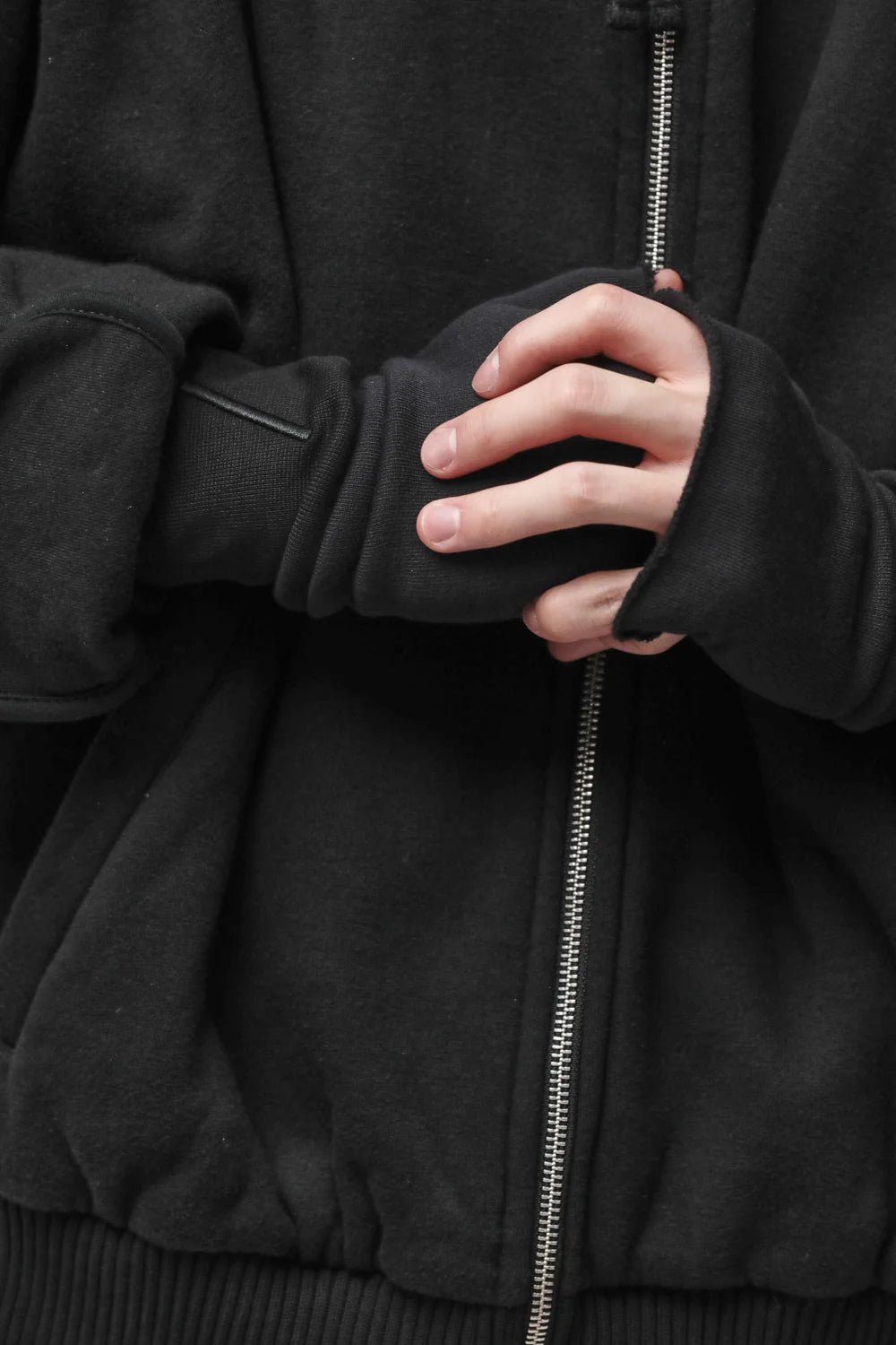 BLACK FINGERLESS COTTON GLOVES M55