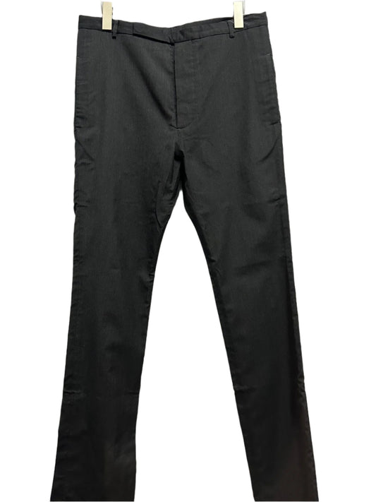 Dark Grey Silk Cotton Slim Pant