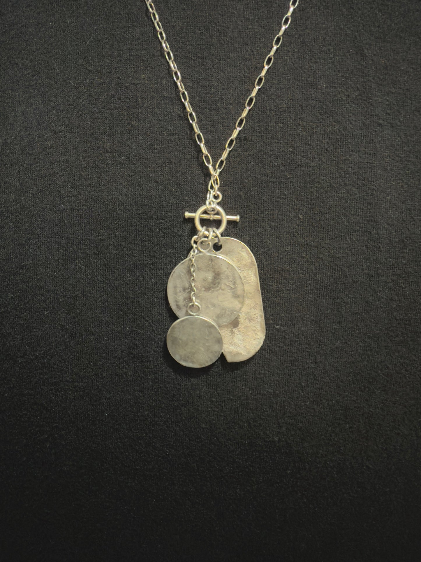 Silver Coins and Dog Tag Pendant