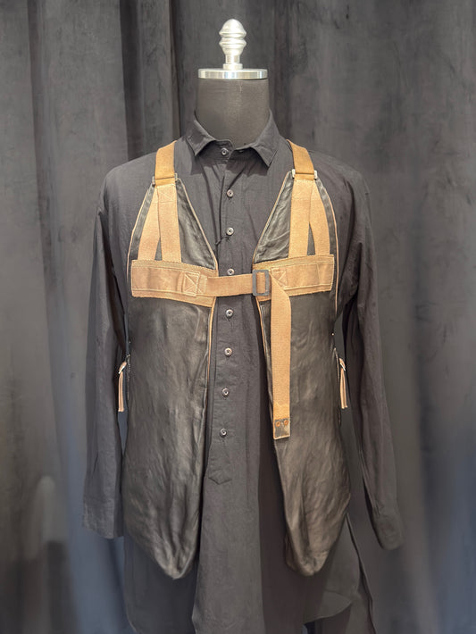 Carbon Grey Kangaroo Leather Vestbag 2.1