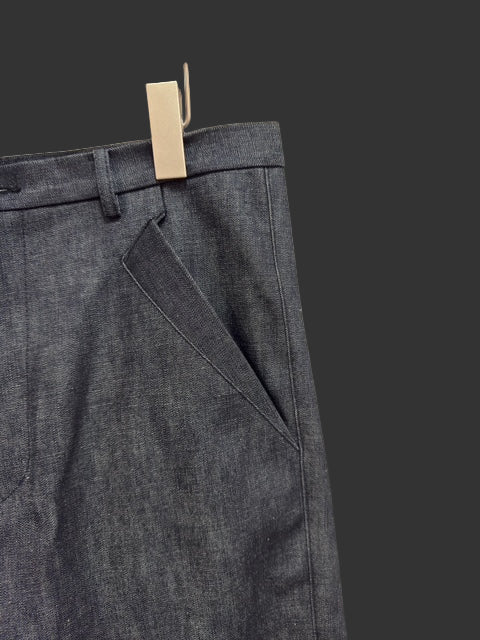 Indigo Zimbabwe Cotton Denim Elongated Trouser