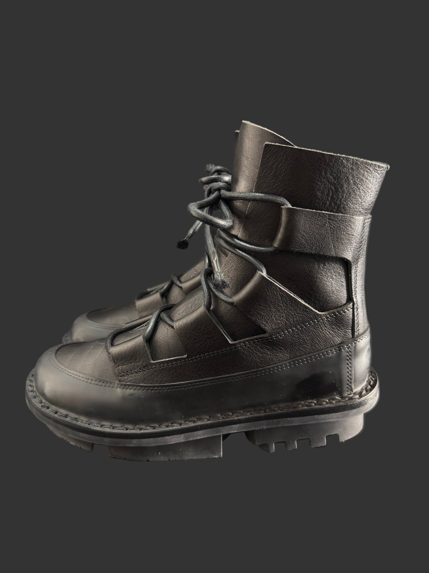 Proof Black Calf Leather Lace up Boots by TRIPPEN