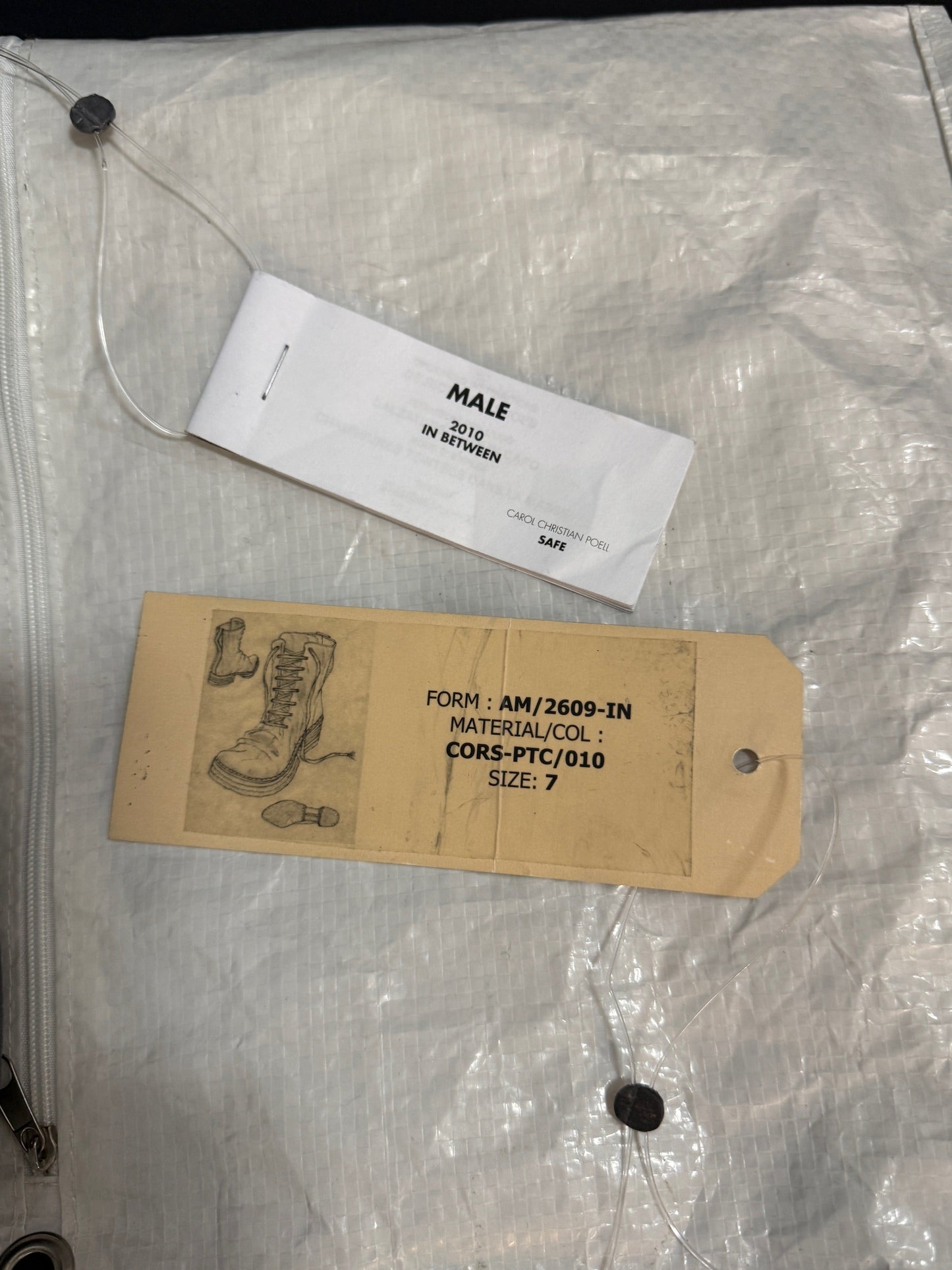 Black Object Dyed Horse Leather Combat Boots by Carol Christian Poell