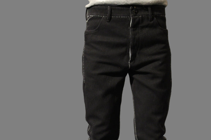 Black OVERLOCK ONE-PIECE DEAD END JEANS JM2625-IN  KIT-BW 101 by Carol Christian Poell
