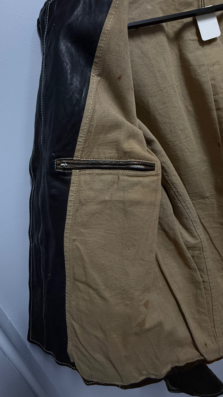 Dark Brown Calf Leather Collared Zipper Riders Jacket by Carol Christian Poell