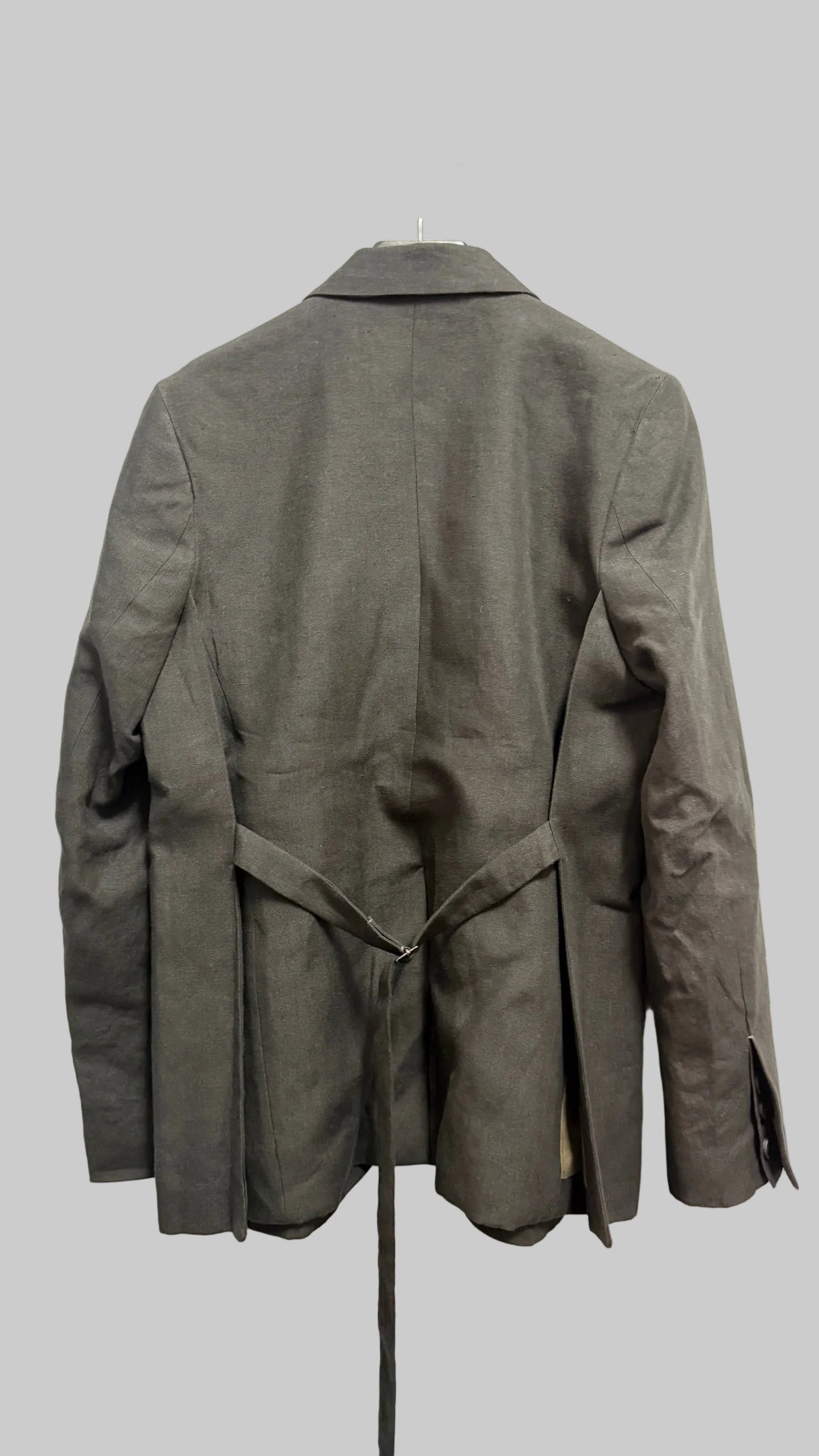 Off Black Double Layer Front Jacket