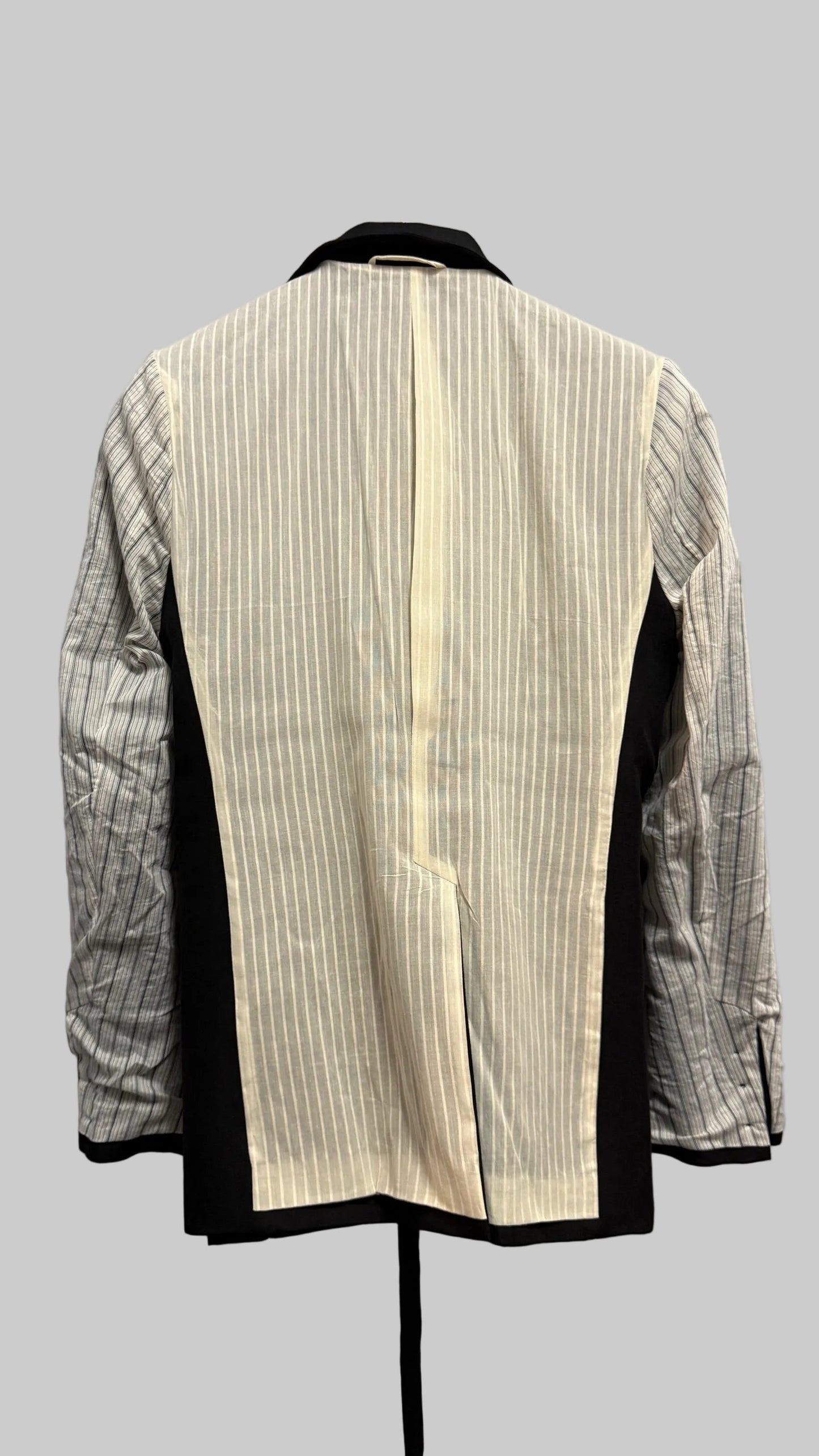 Off Black Double Layer Front Jacket